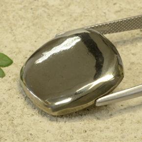Pirite naturale giallo da 29,69 ct, taglio a cuscino, opaco