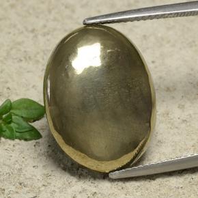Pirite Oro naturale da 16.39 ct, Taglio ovale, Opaco