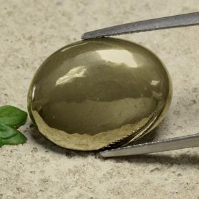 Pirite Oro naturale da 16.39 ct, Taglio ovale, Opaco