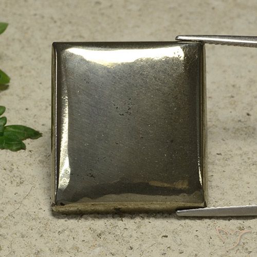 36.09ct Naturale Oro Pirite, Taglio a baguette, Opaco