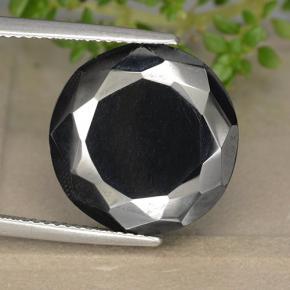 Pirite Grigio scuro metallizzato naturale da 19.12 ct, Taglio rotondo, Opaco