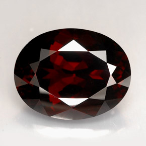 Granato piropo naturale rosso da 14,36 ct, taglio ovale, VVS