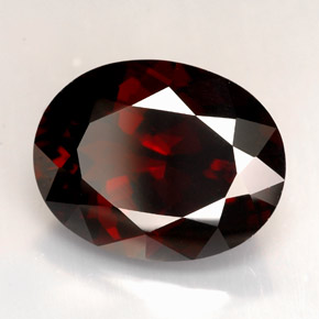 Granato piropo naturale rosso da 14,36 ct, taglio ovale, VVS