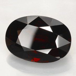 Granato piropo naturale rosso da 42,20 ct, taglio ovale, IF