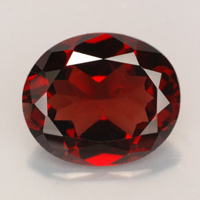 Granato piropo naturale rosso da 5,39 ct, taglio ovale, VS
