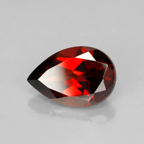 Granato piropo naturale rosso da 2,22 ct, taglio a pera, VVS-VS