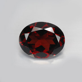 Granato piropo naturale rosso da 2,86 ct, taglio ovale, VVS-VS