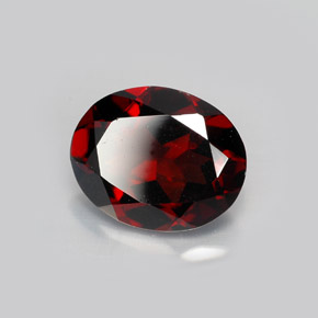 Granato piropo naturale rosso da 2,86 ct, taglio ovale, VVS-VS