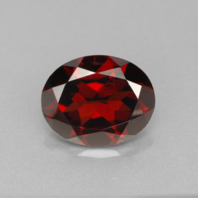 Granato piropo naturale rosso da 2,94 ct, taglio ovale, VVS-VS