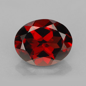 Granato piropo naturale rosso da 3,07 ct, taglio ovale, VVS-VS