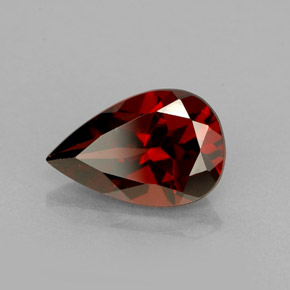 Granato piropo naturale rosso da 1,50 ct, taglio a pera, VS