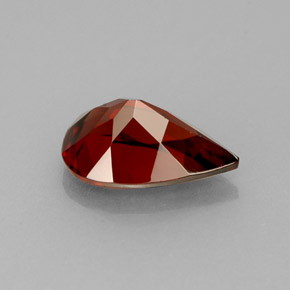 Granato piropo naturale rosso da 1,50 ct, taglio a pera, VS