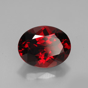 Granato piropo naturale rosso da 3,27 ct, taglio ovale, VS
