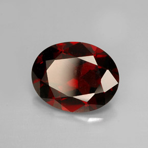 Granato piropo naturale rosso da 2,59 ct, taglio ovale, VS