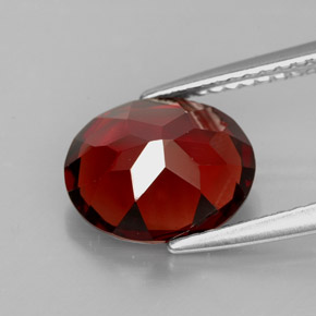Granato piropo naturale rosso da 3,36 ct, taglio ovale, VS