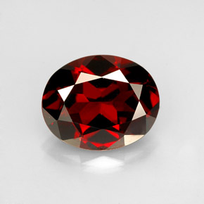 Granato piropo naturale rosso da 2,86 ct, taglio ovale, VS