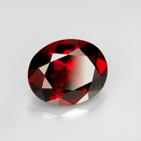 Granato piropo naturale rosso da 2,86 ct, taglio ovale, VS