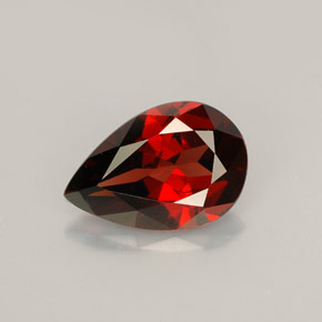Granato piropo naturale rosso da 2,23 ct, taglio a pera, VVS-VS