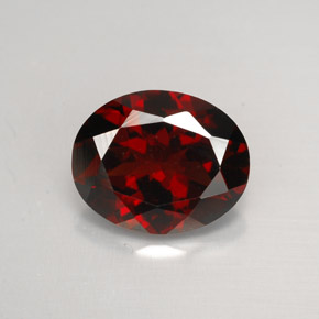 Granato piropo naturale rosso da 2,82 ct, taglio ovale, VVS-VS