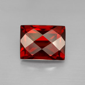 Granato piropo naturale rosso da 3,31 ct, baguette, VVS-VS