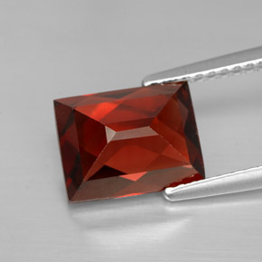 Granato piropo naturale rosso da 3,31 ct, baguette, VVS-VS