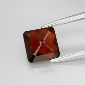Granato piropo naturale rosso da 2,07 ct, taglio smeraldo, VVS-VS