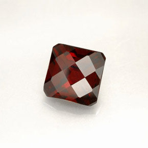 Granato piropo naturale rosso da 2,25 ct, taglio smeraldo, VVS-VS