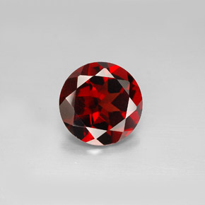 Granato piropo naturale rosso da 2,86 ct, taglio rotondo, VS