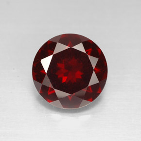 Granato piropo naturale rosso da 3,28 ct, taglio rotondo, VS