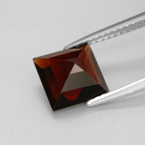 Granato piropo naturale rosso da 2,57 ct, quadrato, VS