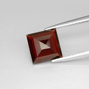 Granato piropo naturale rosso da 2,31 ct, quadrato, VS
