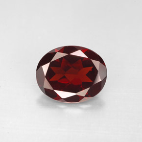 Granato piropo naturale rosso da 2,86 ct, taglio ovale, VVS-VS