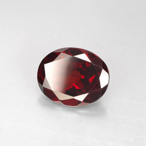 Granato piropo naturale rosso da 2,86 ct, taglio ovale, VVS-VS