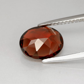Granato piropo naturale rosso da 2,92 ct, taglio ovale, VS