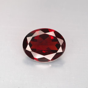 Granato piropo naturale rosso da 2,57 ct, taglio ovale, VVS-VS