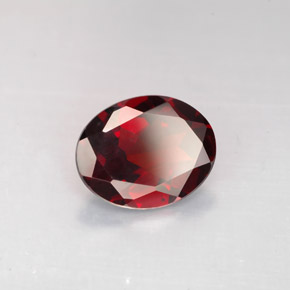 Granato piropo naturale rosso da 2,57 ct, taglio ovale, VVS-VS