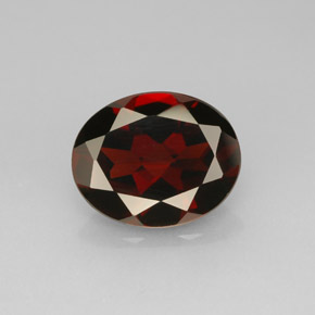 Granato piropo naturale rosso da 2,83 ct, taglio ovale, VVS-VS