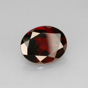 Granato piropo naturale rosso da 2,83 ct, taglio ovale, VVS-VS