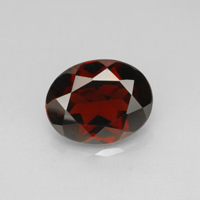 Granato piropo naturale rosso da 2,98 ct, taglio ovale, VS