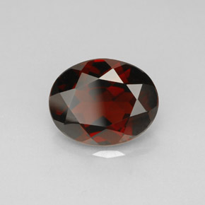 Granato piropo naturale rosso da 2,98 ct, taglio ovale, VS