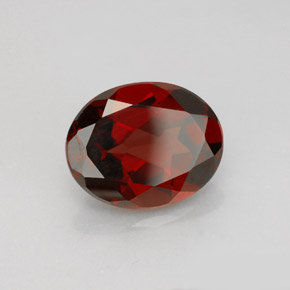 Granato piropo naturale rosso da 3,01 ct, taglio ovale, VS