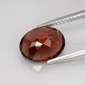 Granato piropo naturale rosso da 3,01 ct, taglio ovale, VS