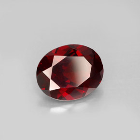 Granato piropo naturale rosso da 3,09 ct, taglio ovale, VS