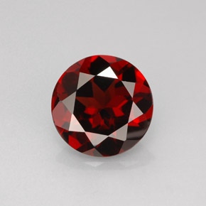 Granato piropo naturale rosso da 2,92 ct, taglio rotondo, VS