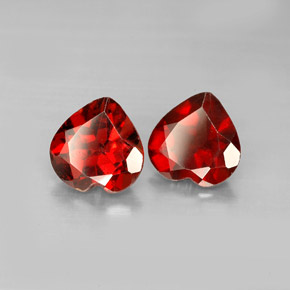 Gemme di Granato Piropo Rosso scuro naturale da  ct, A forma di cuore, VS