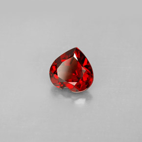 Granato piropo naturale rosso da 1,31 ct, a forma di cuore, VS