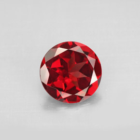 Granato Piropo Rosso scuro naturale da 2.82 ct, Taglio rotondo, VVS-VS