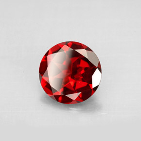 Granato Piropo Rosso scuro naturale da 2.82 ct, Taglio rotondo, VVS-VS