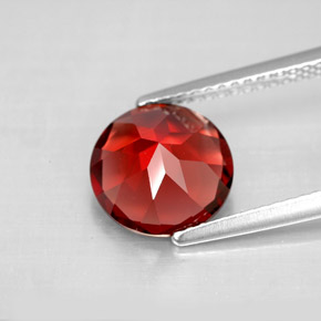 Granato Piropo Rosso scuro naturale da 2.82 ct, Taglio rotondo, VVS-VS