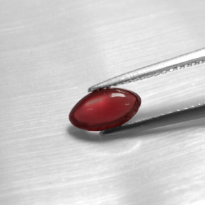 Granato piropo naturale rosso da 1,20 ct, trasparente, trasparente/traslucido